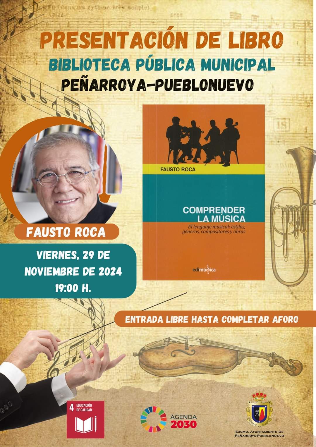 Presentación Del Nuevo Libro De Fausto Roca En La Biblioteca Municipal de Peñarroya Pueblonuevo