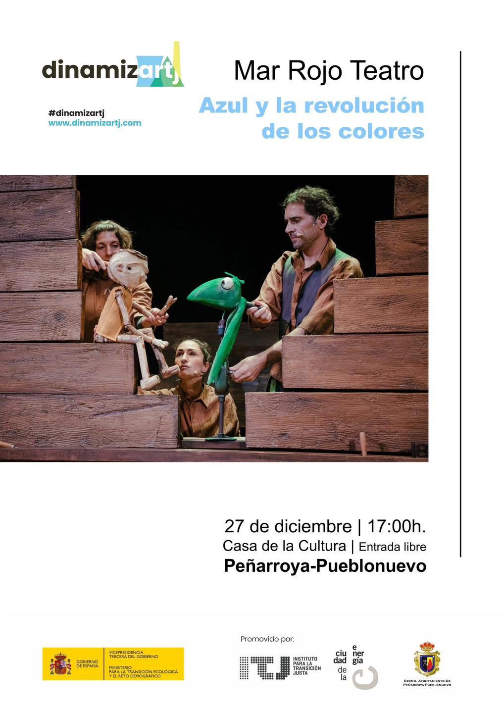 Obra De Teatro «A, De Mar Rojo Teatro» En La Casa De La Cultura De Peñarroya Pueblonuevo Para Estas Navidades